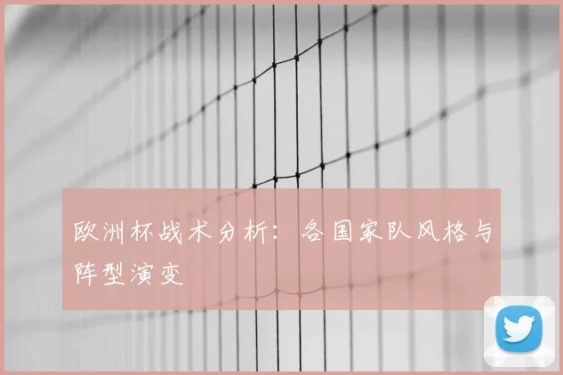 欧洲杯战术分析：各国家队风格与阵型演变